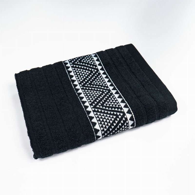 Рушник махровий для рук Зіпп GM Textile 40х70см 500г/м2 (Чорний)